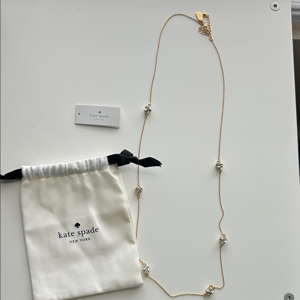 Kate Spade Gold Necklace with Crystal Accents